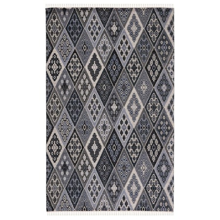 Safavieh 4 x 6 ft. Kilim Bohemian & Global Flat Weave Rectangle Rug Black & Grey KLM726Z-4